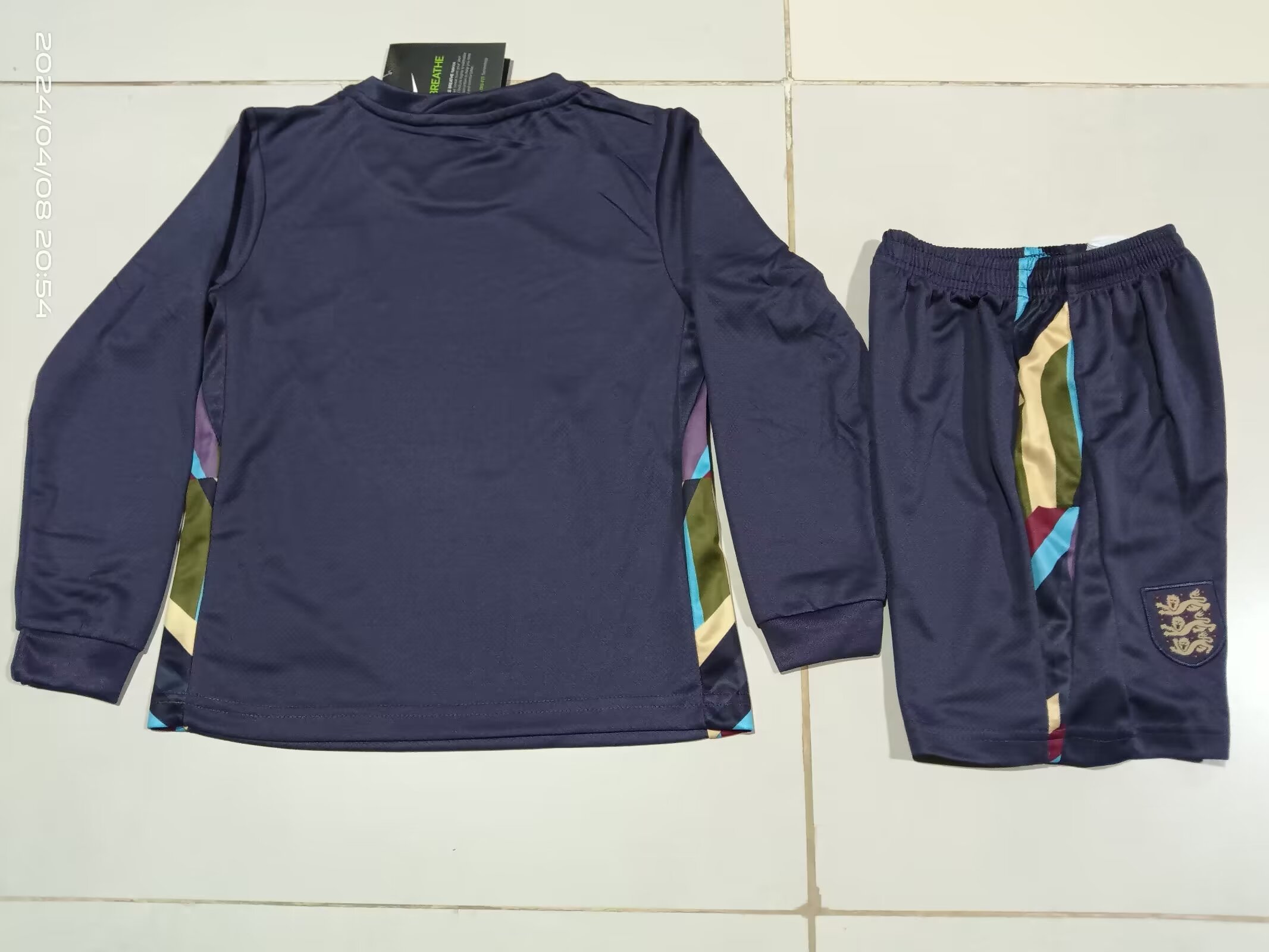 2024/25 England Away Long Sleeve Children's Jersey 1:1 Thai Quality - Fans Edition