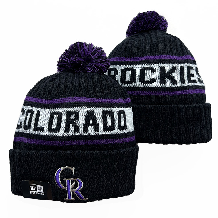 Colorado Rockies  Cuffed Knit Hat with Pom