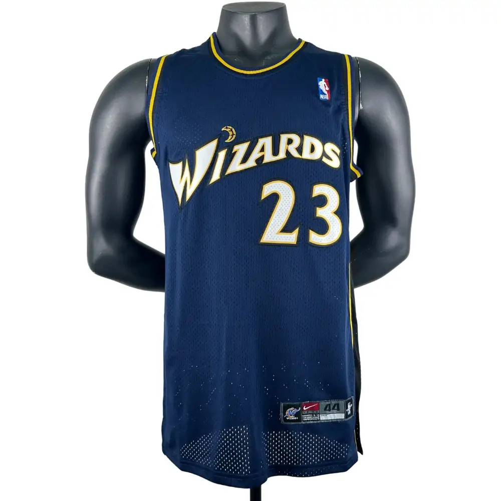 Embroidered MN Retro Jersey Wizards Navy No. 23 Jordan