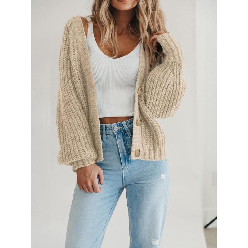 Women's Chunky Knit Open Front Sweater