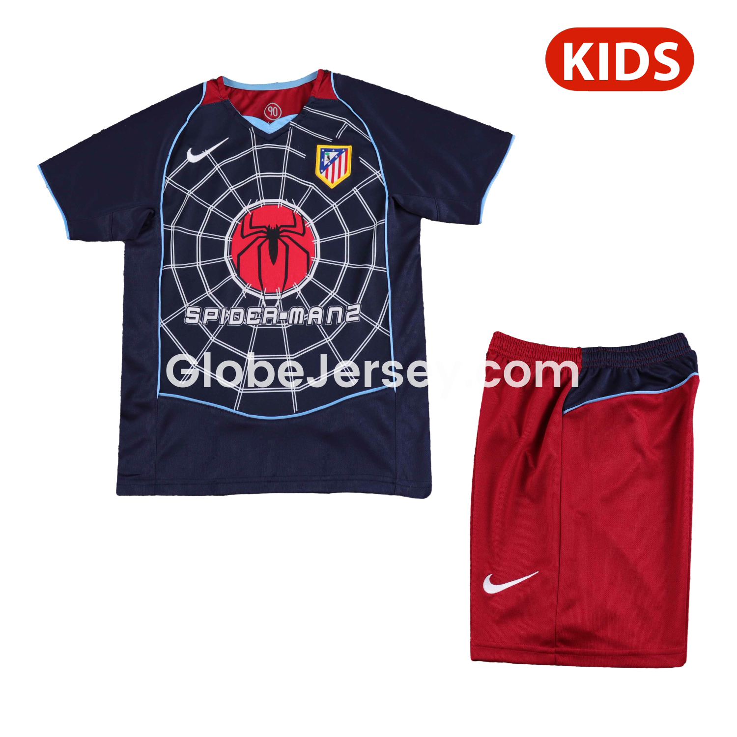 Retro Atletico Madrid 2004-05 Away S.p.i.d.e.r M.a.n Special Kids Kit