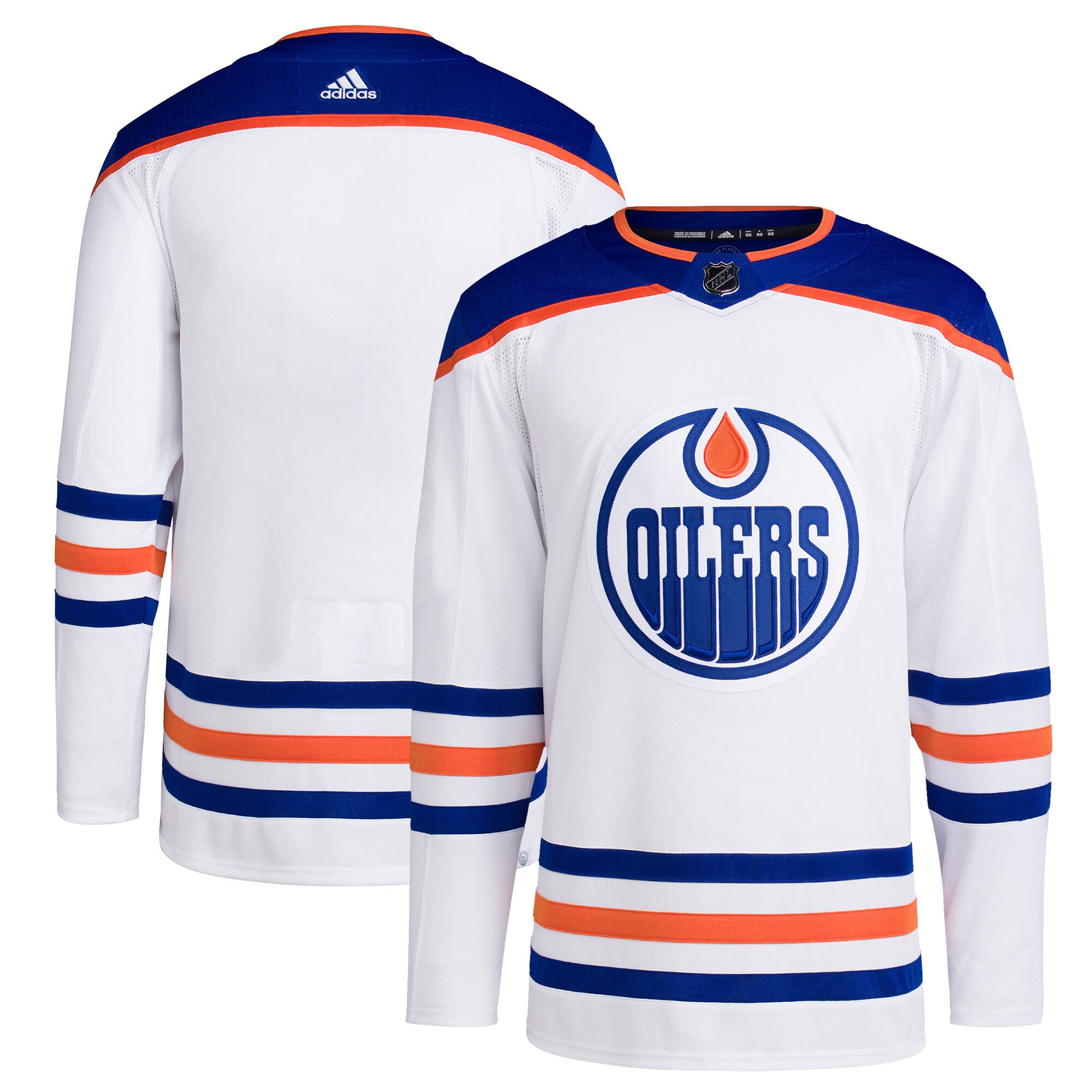 Edmonton Oilers  Men’s Away Primegreen  Blank Jersey – White