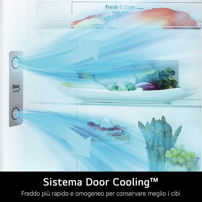 LG - Frigorifero 2 porte GTB744PZHED Classe E 506L-Platino