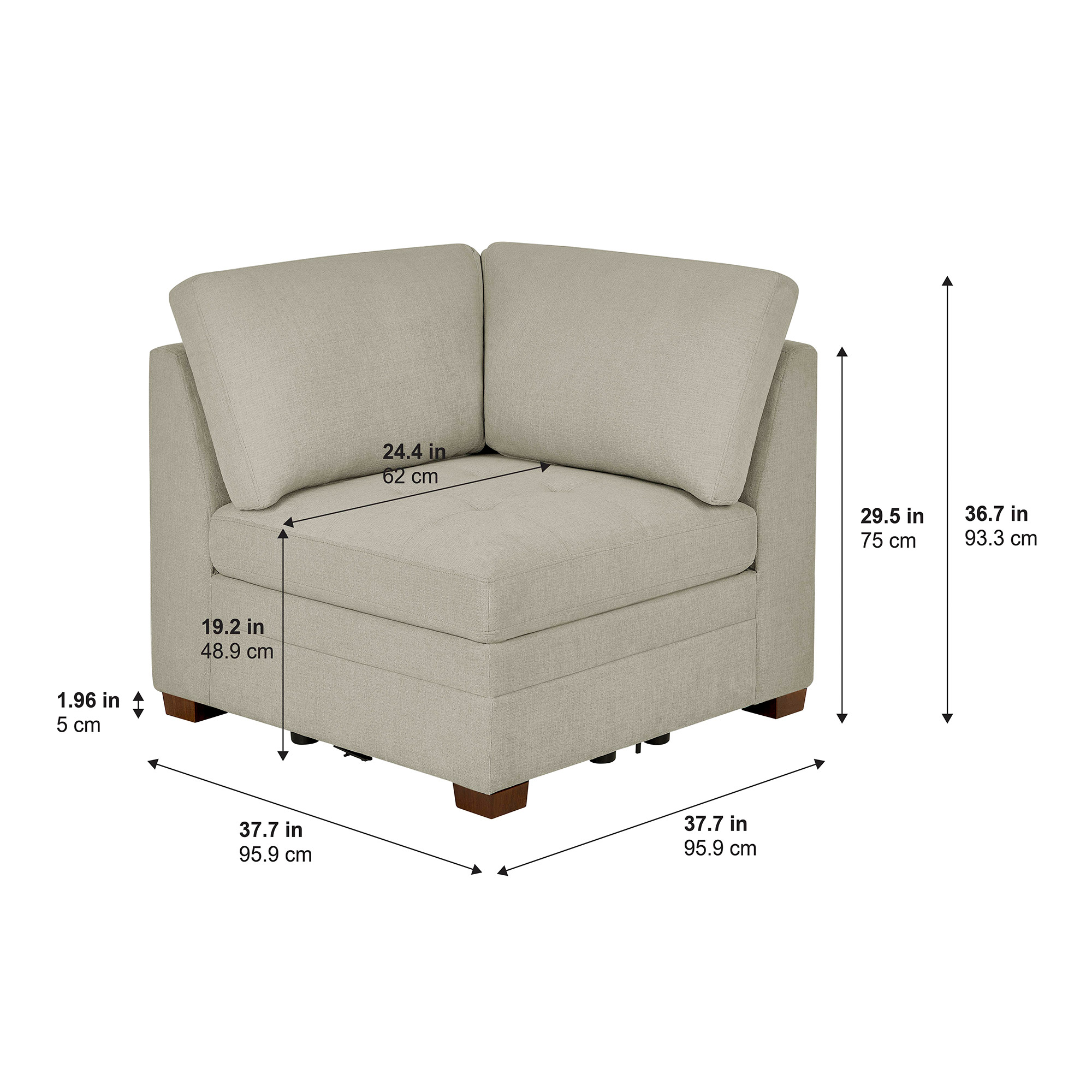 Thomasville Tisdale Corner Chair, Beige