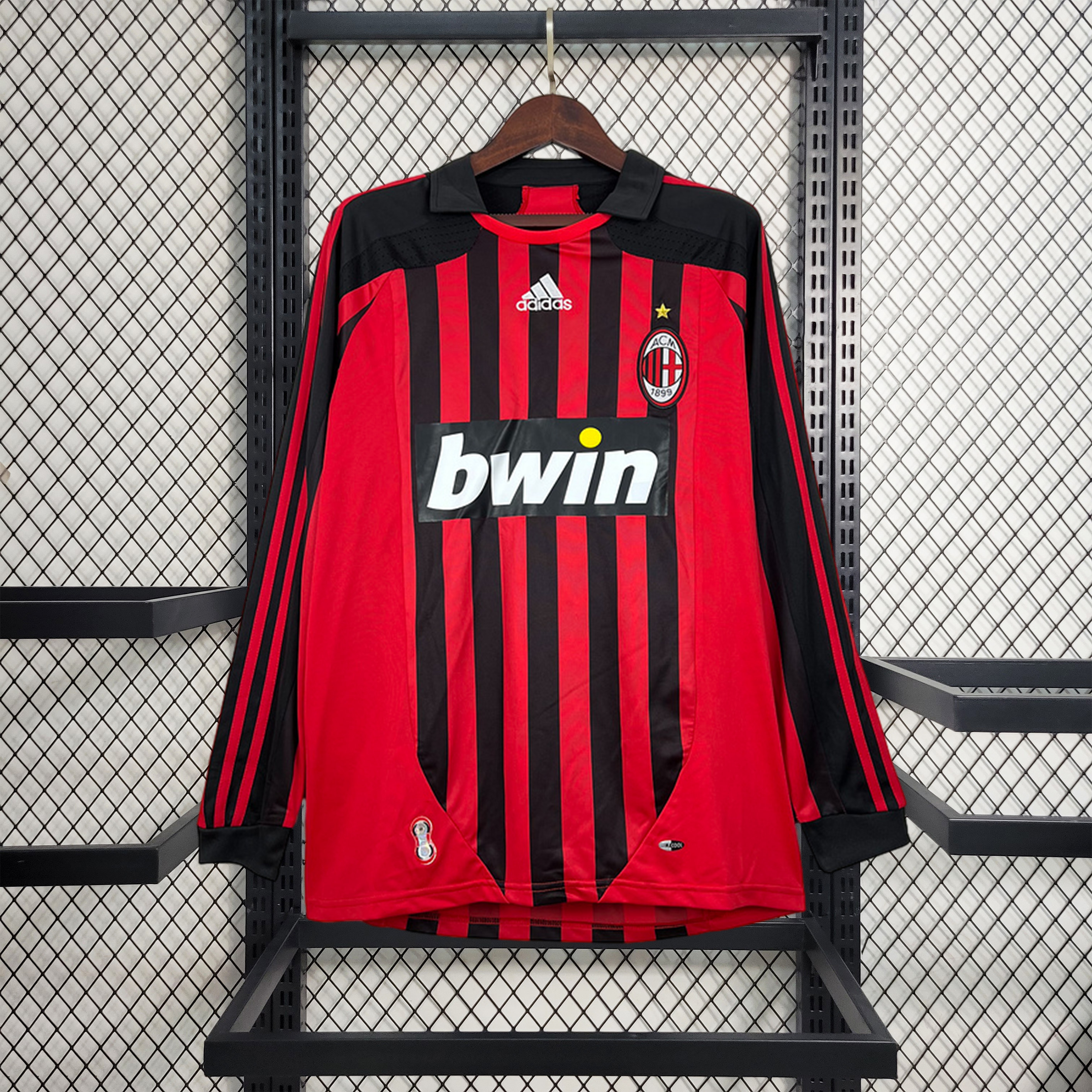 Retro AC Milan 2007-08 Home Long Sleeve Jersey
