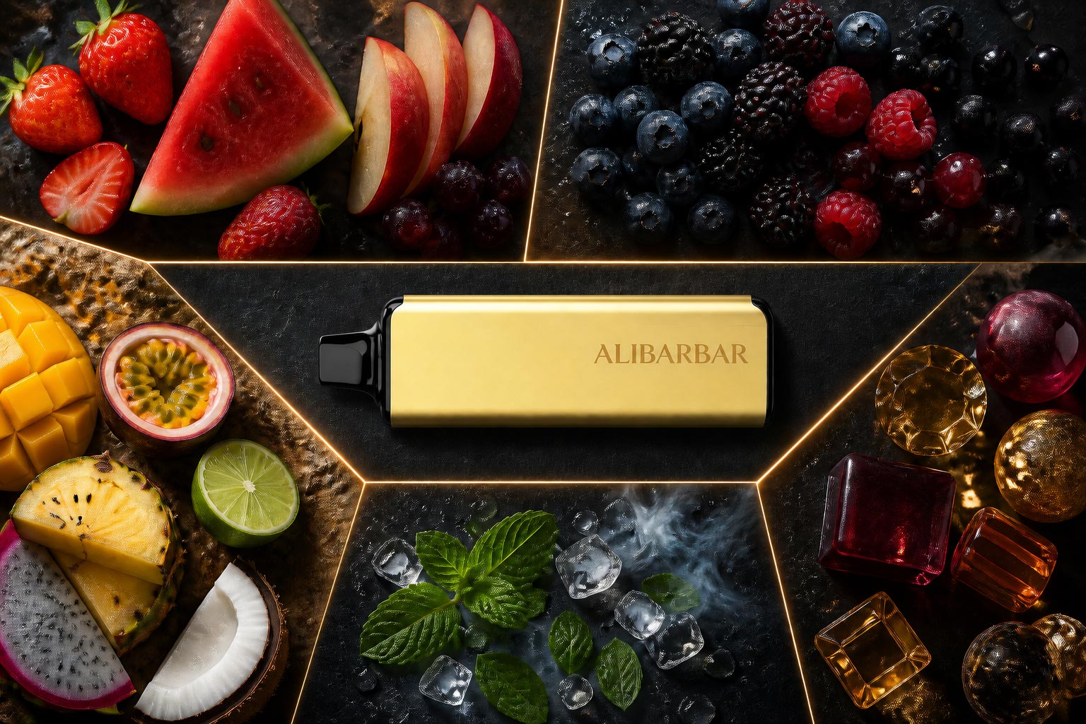 ALIBARBAR Ingot 9000 fruit berry tropical cooling and sweet flavour categories