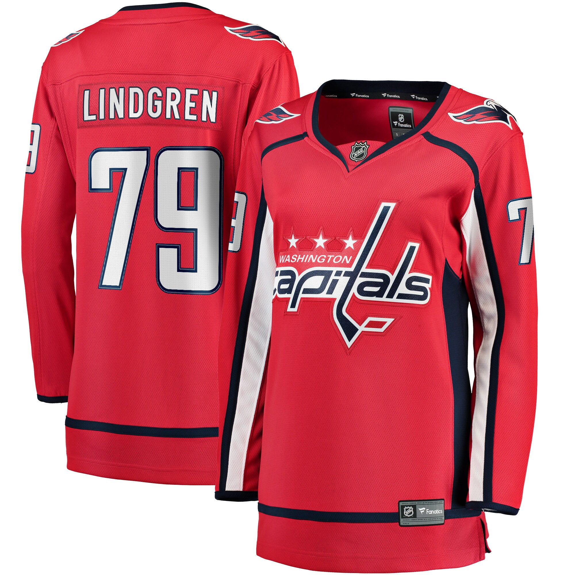 Charlie Lindgren Washington Capitals Fanatics Women’s Home Breakaway   Jersey – Red