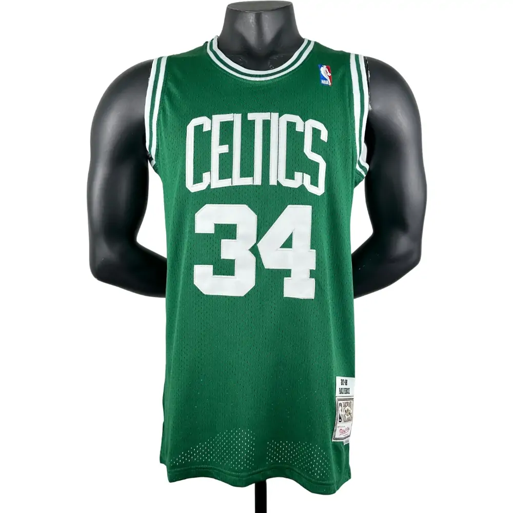 Embroidered MN Retro Jersey Celtics 07/08 Season Green No. 34 Pierce