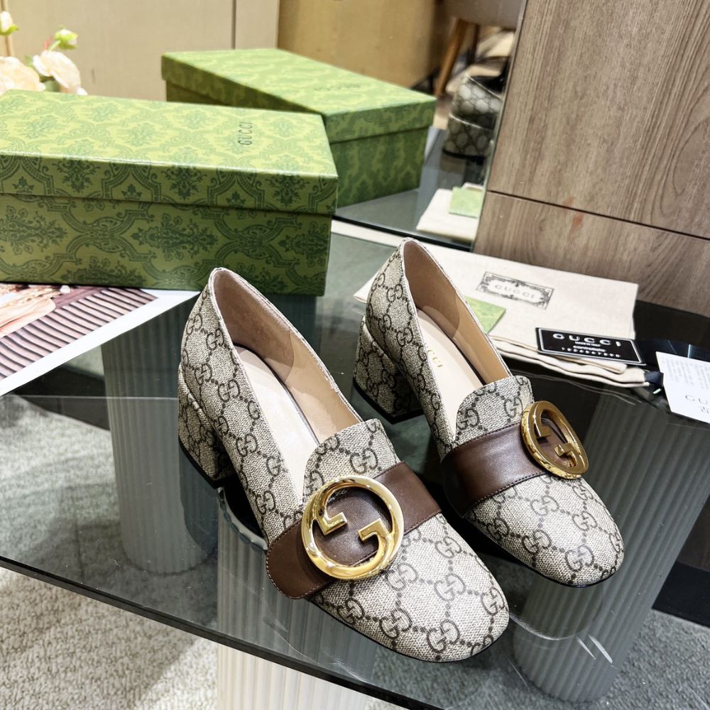Gucci Women’S Blondie Pump Beige ‎701711 9I650 9769