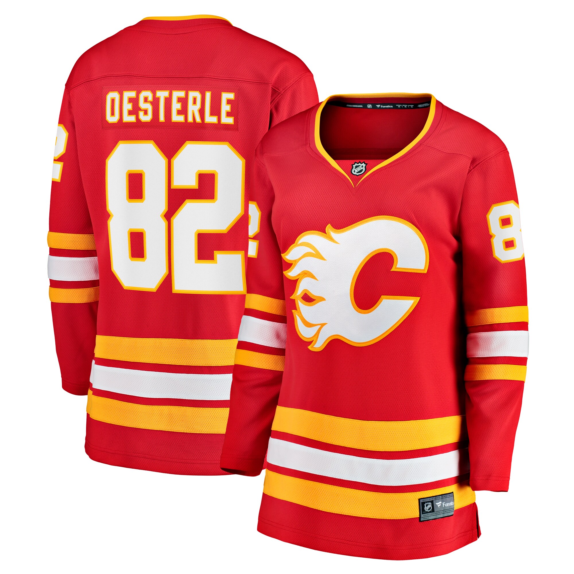 Jordan Oesterle Calgary Flames Women’s Fanatics Home Breakaway Jersey – Red