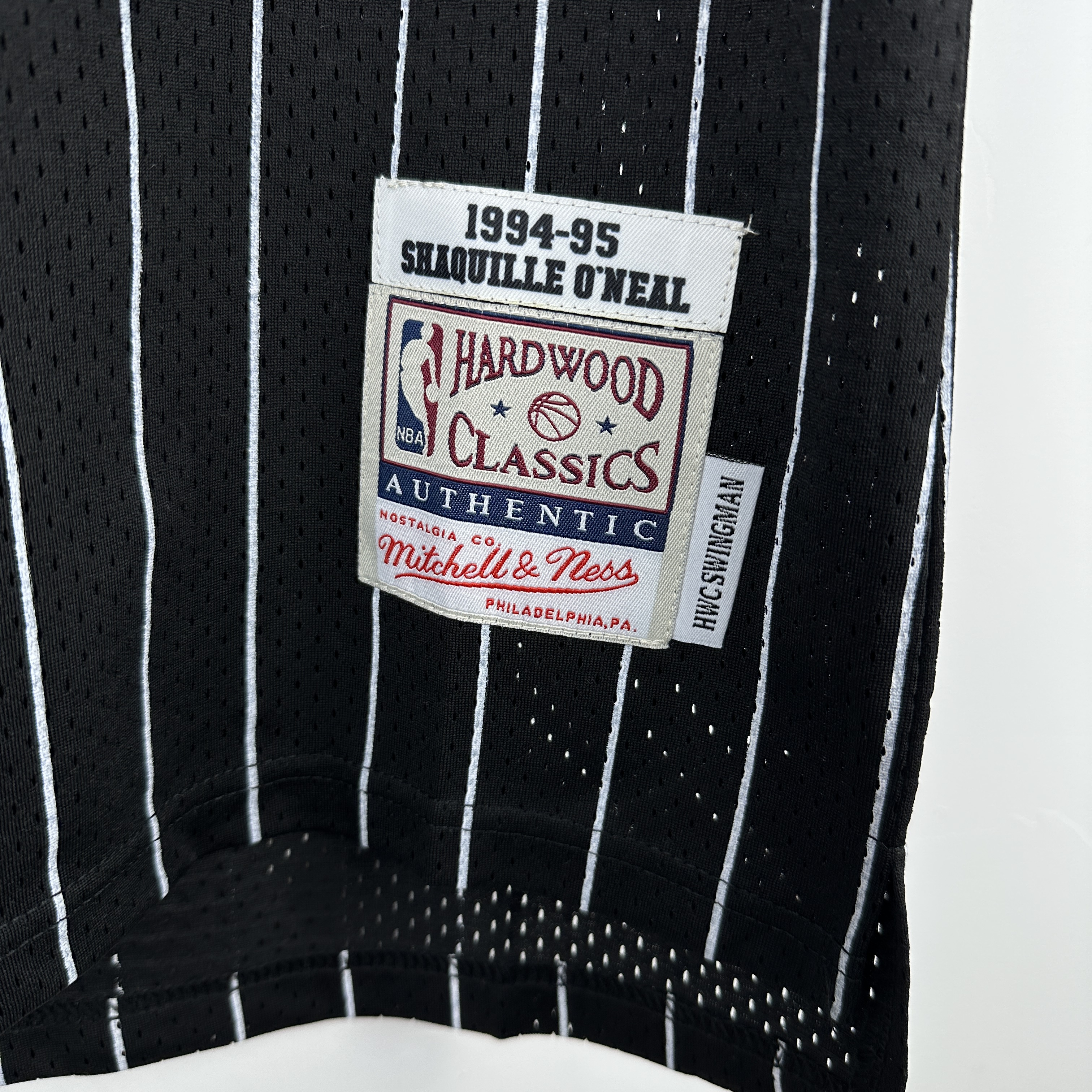 Embroidered MN Retro Jersey Magic 94/95 Season Striped Black No. 32 O'Neal
