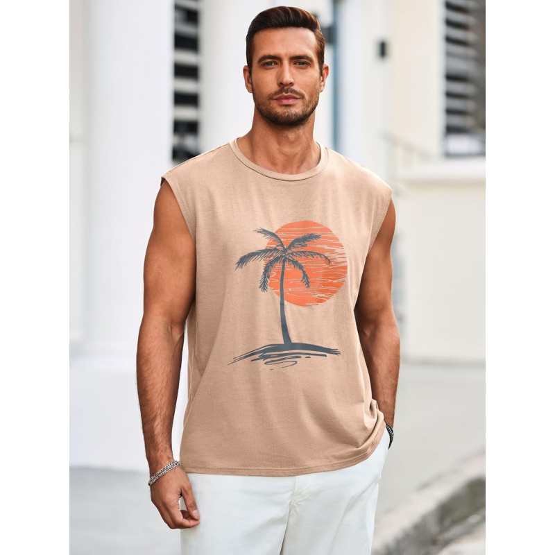 Men's Sleeveless Tank Tops Workout Gym