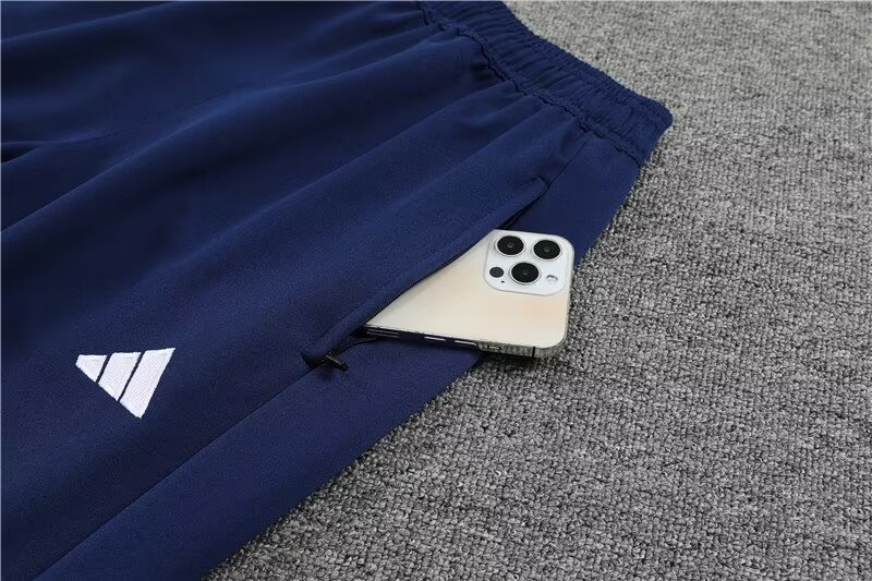 2023/2024 Italian long zipper jacket blue suit