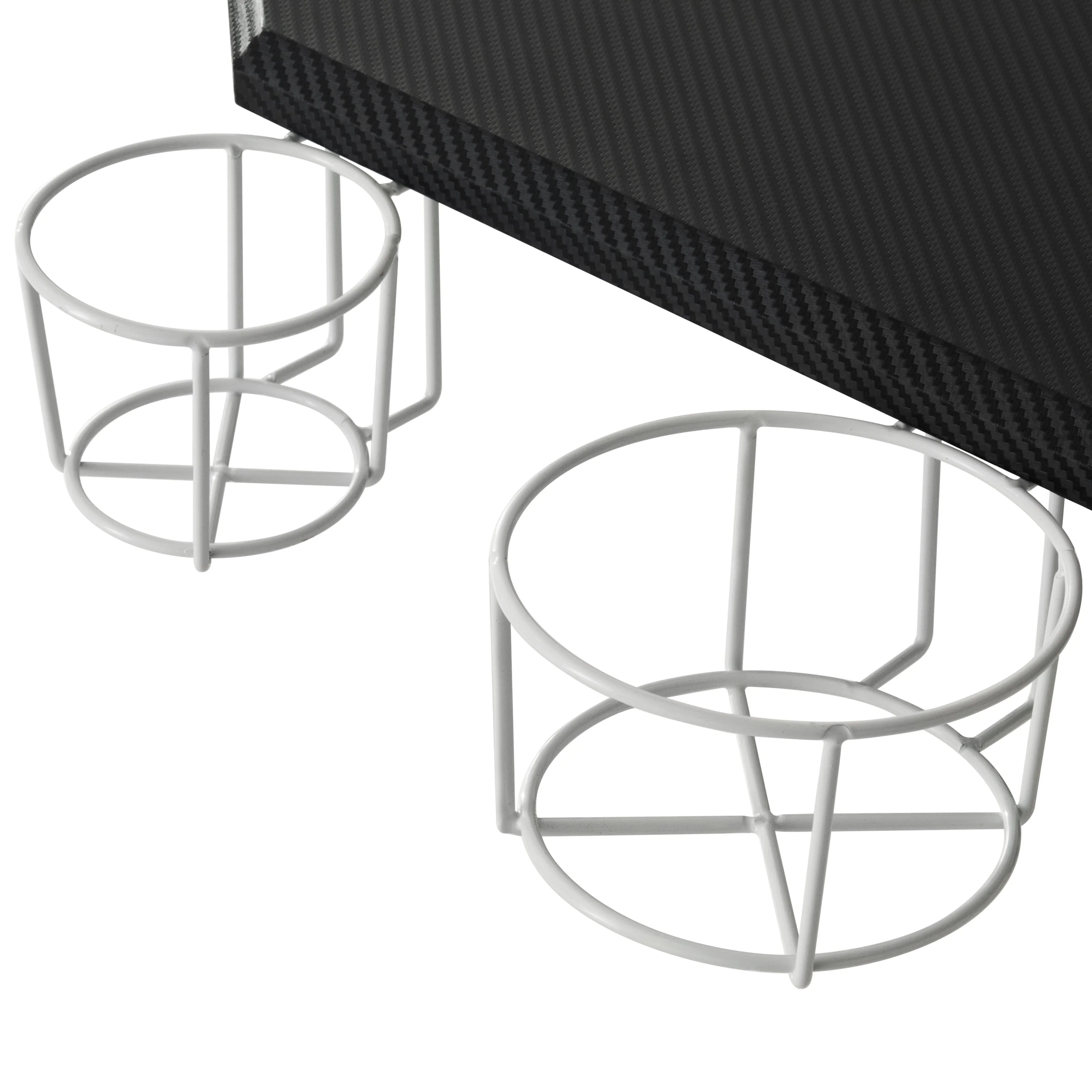 Techni Sport White Stryker Gaming Desk with Headphone Holder and Shelving, White
