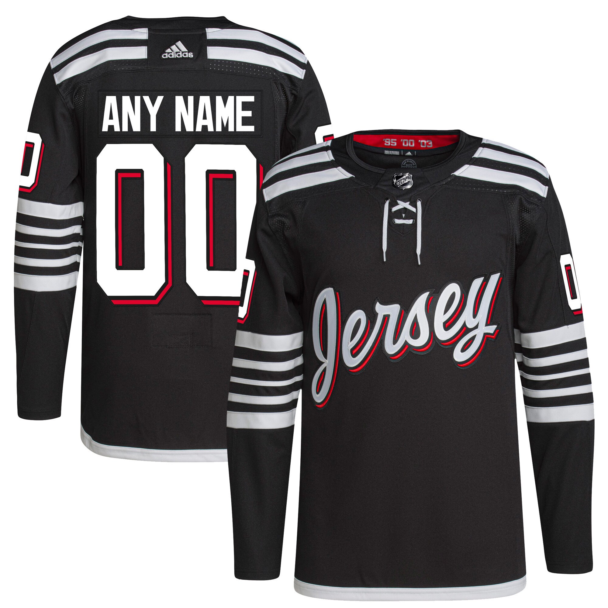 New Jersey Devils   Alternate 2021/22 Primegreen  Custom Jersey – Black