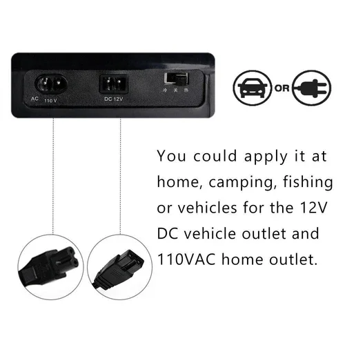 CAMOTUSE 12V Electric Fridge Cooler Truck Thermoelectric Freezer Car Iceless Refrigerator