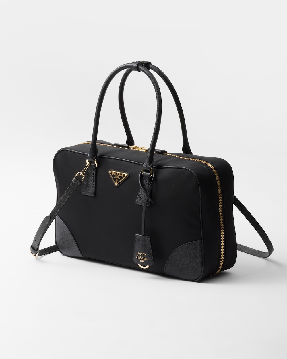 Re-Edition 1978 Large Re-Nylon and Saffiano Leather Two-Handle Bag