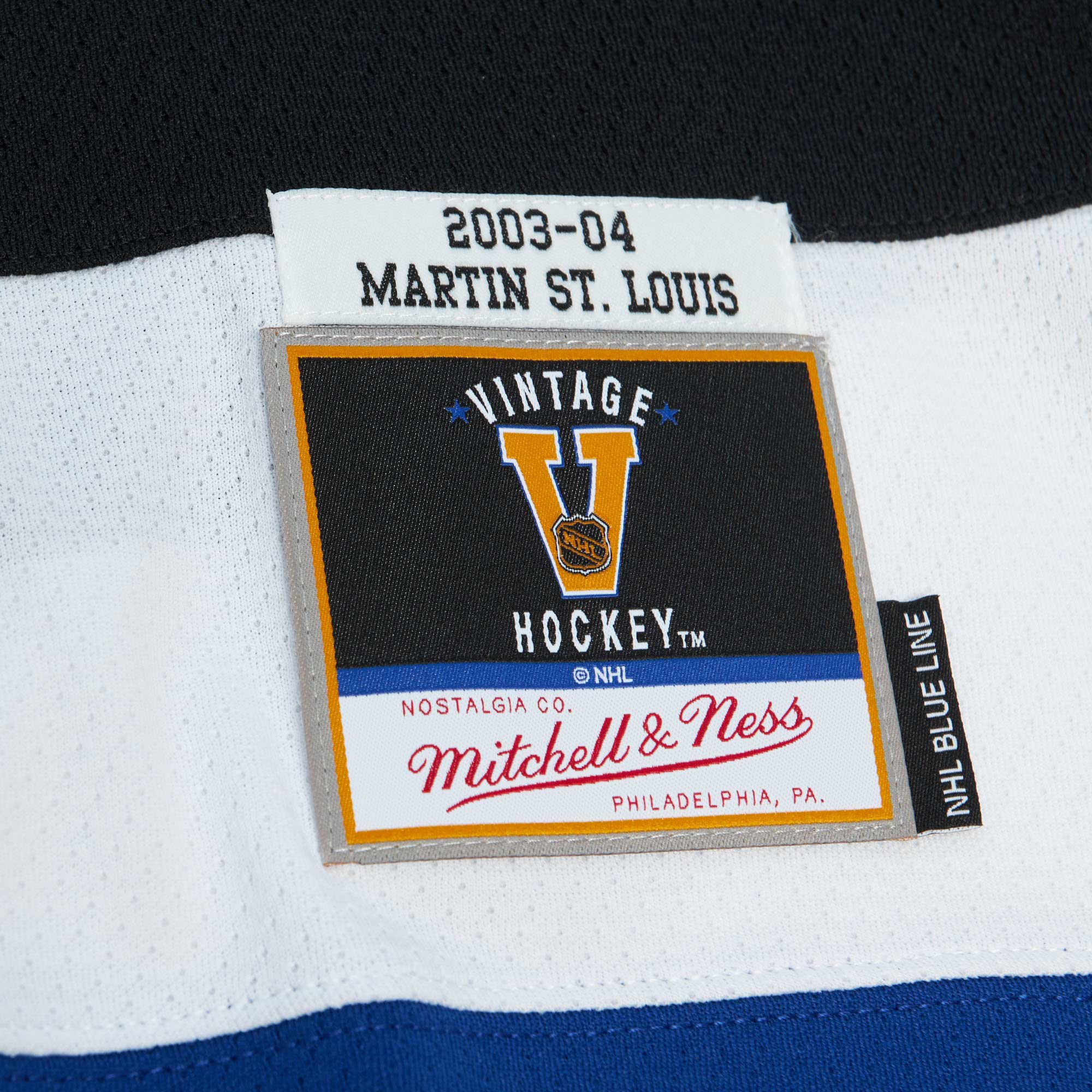 Martin St. Louis Tampa Bay Lightning Mitchell & Ness 2004 Stanley Cup Champions Blue Line   Jersey – Black