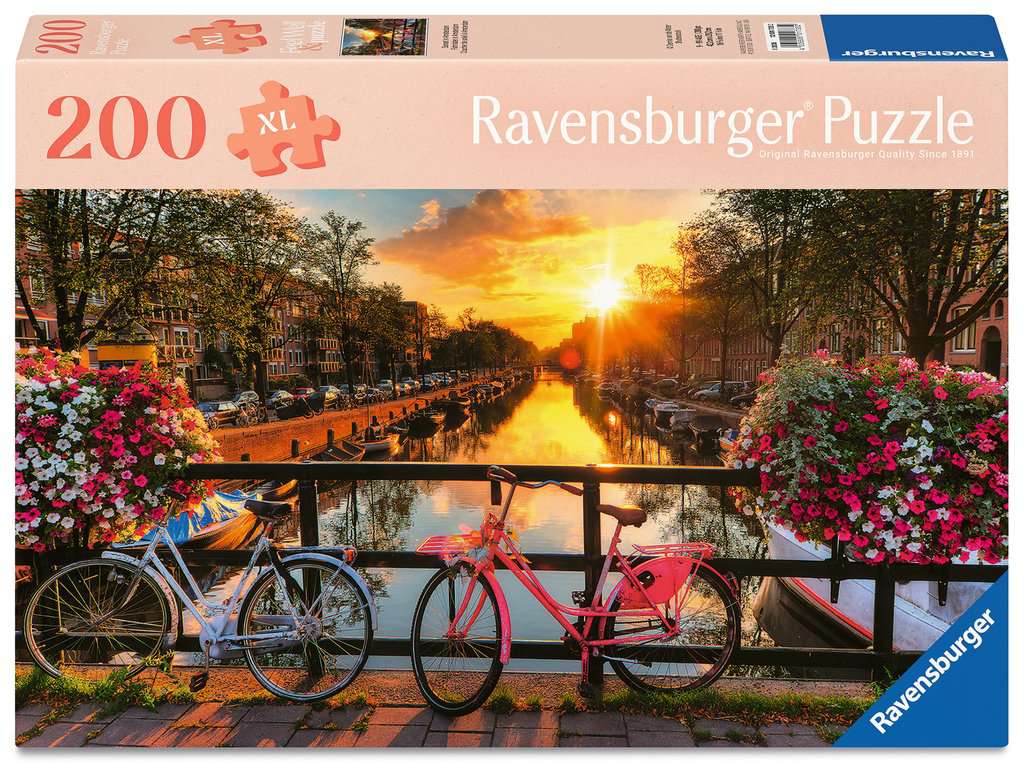 Bicycles in Amsterdam - 200 Piece XL Jigsaw Puzzle (Ravensburger)