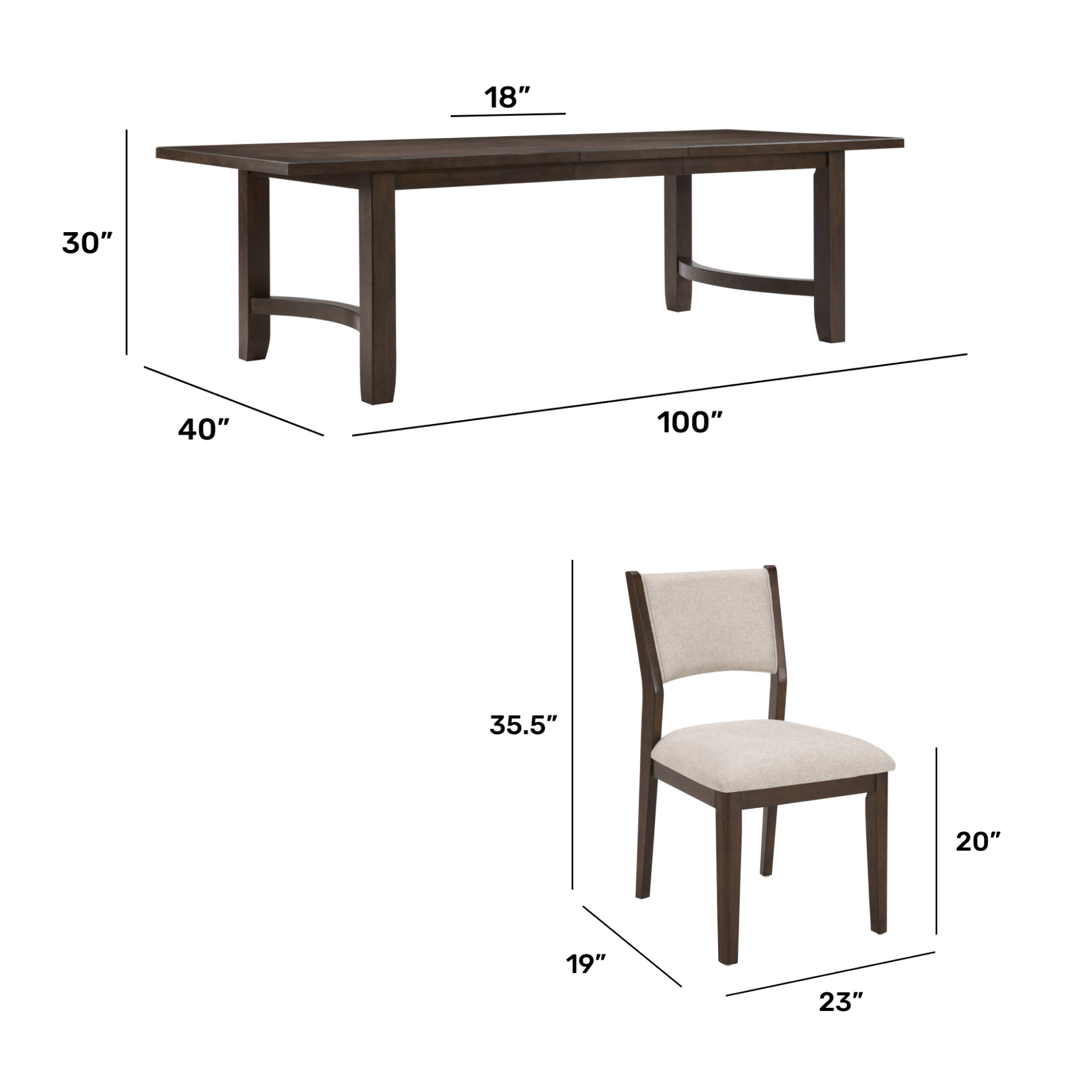 Flexsteel Norman Dining Table and 8 Chairs