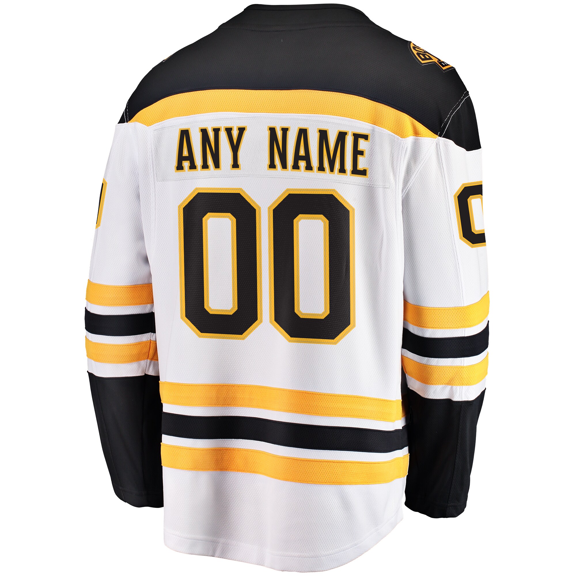Boston Bruins Fanatics Away Breakaway Custom Jersey – White