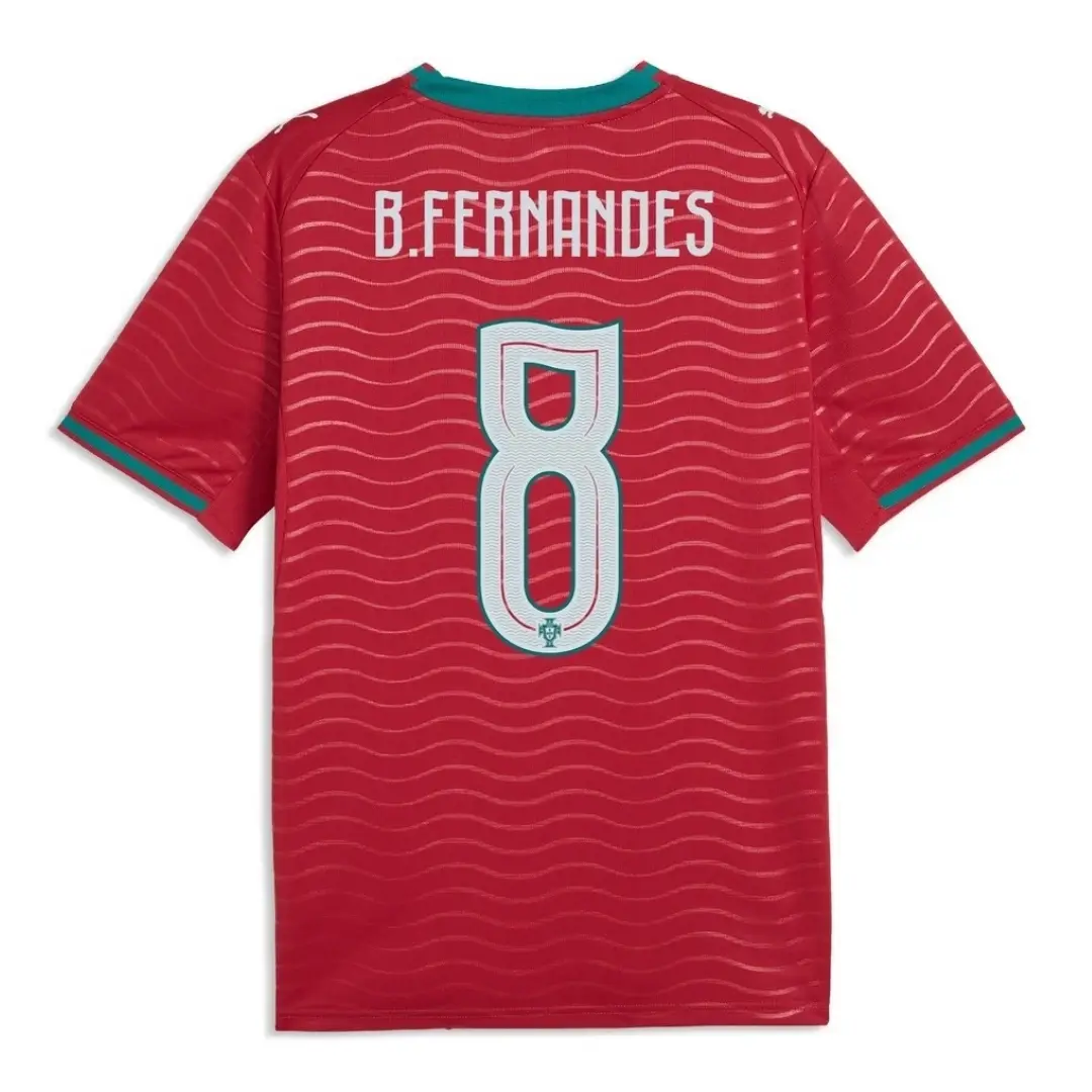 B.Fernandes #8 Portugal Home Soccer Jersey 2026 World Cup