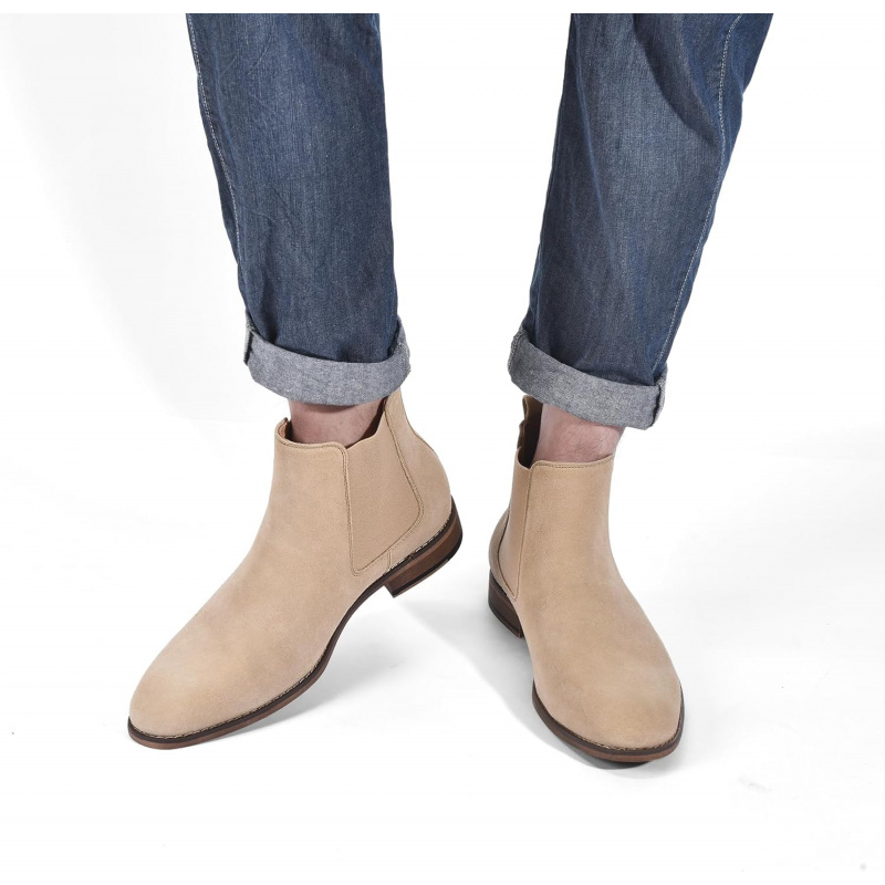 Men's Chelsea Boots Suede Leather Casual Boots for Men