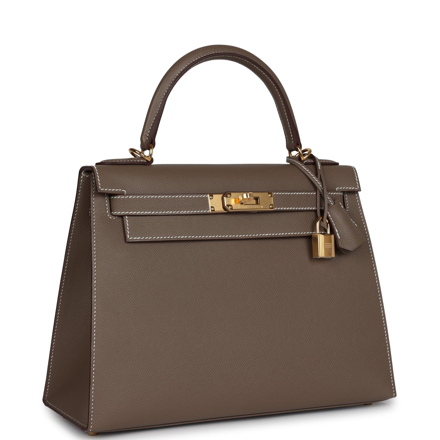 Kelly Sellier 28 Etoupe Epsom Gold Hardware