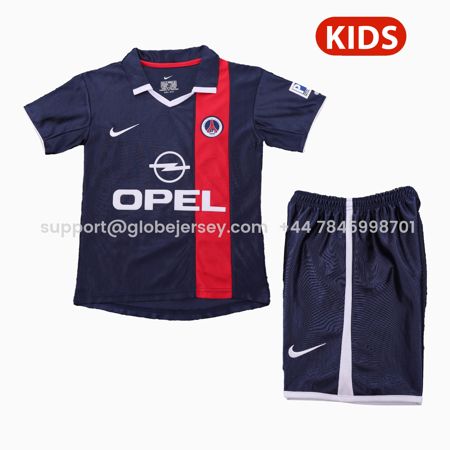 Retro Paris Saint-Germain PSG 2001-02 Home Kids Kit