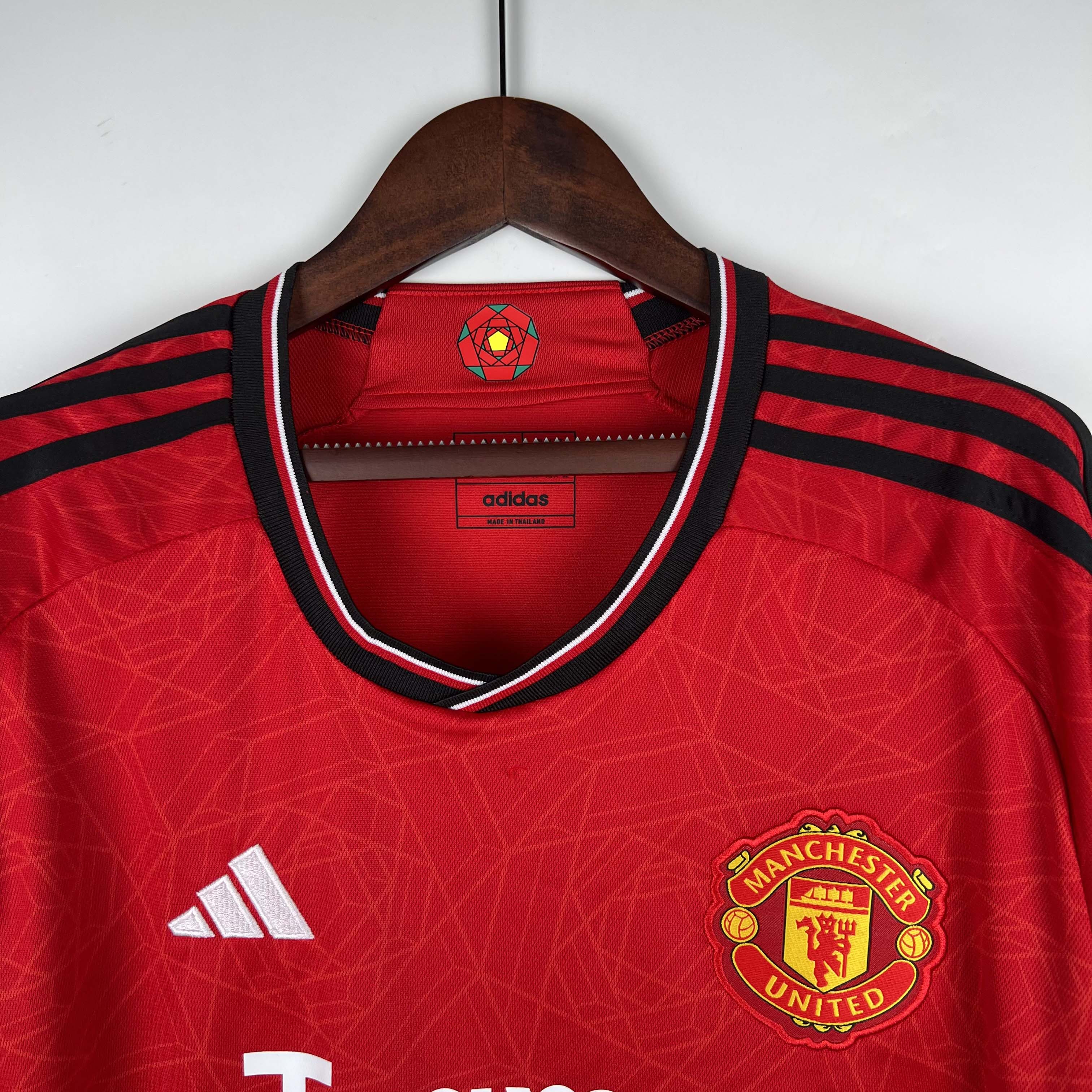2023/2024 Long Sleeve Manchester United Home Football Shirt 1:1 Thai Quality - Fans Edition