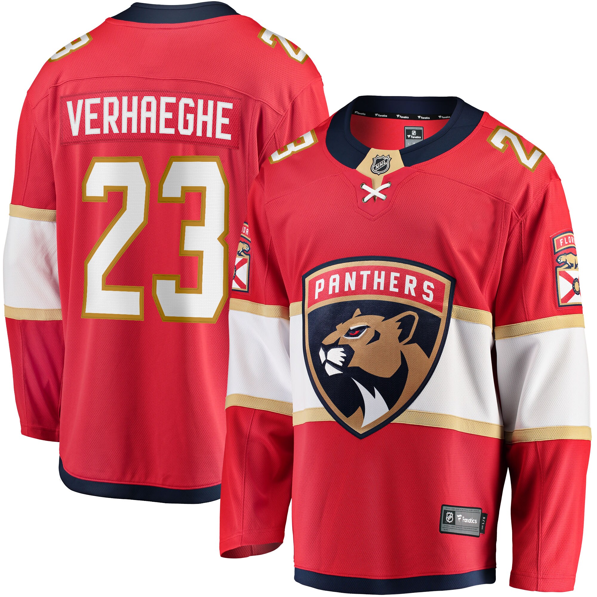 Carter Verhaeghe Florida Panthers Fanatics Home Breakaway Jersey – Red