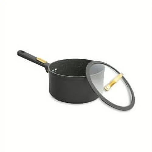 Thyme & Table 12-Piece Non-Stick Granite Cookware Set, Pots and Pans Set - Gunmetal