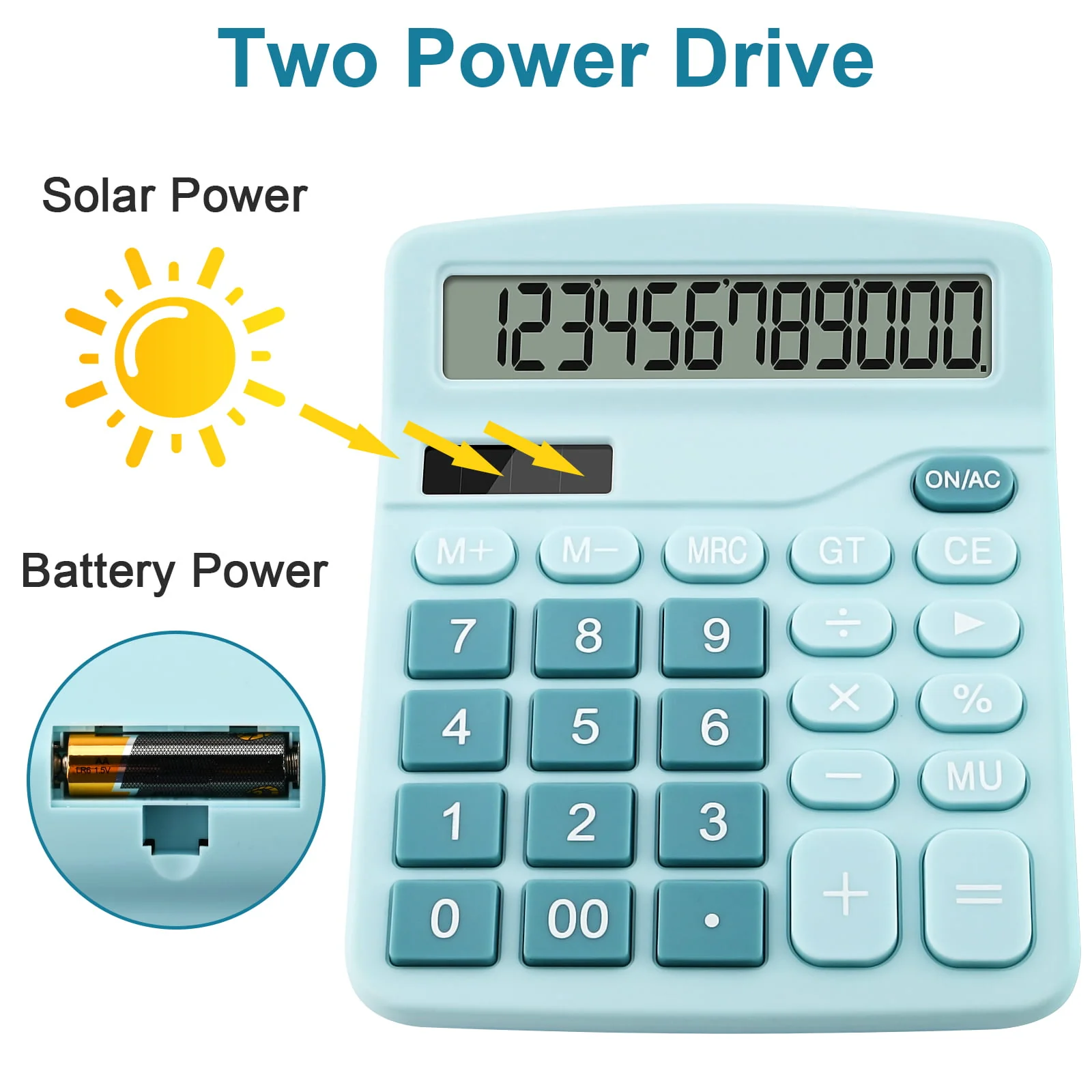 Tocorpie Office Desktop Calculator 12 Digit Solar Calculators Dual Power