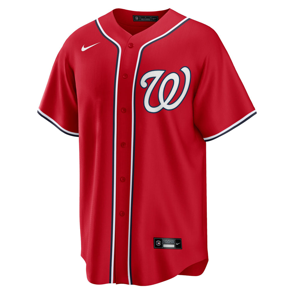 Men's Washington Nationals Carter Kieboom Alternate Player Name Jersey - Red