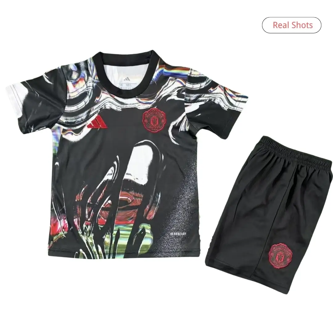 Kid's Manchester United Pre-Match Soccer Kit 2025/26