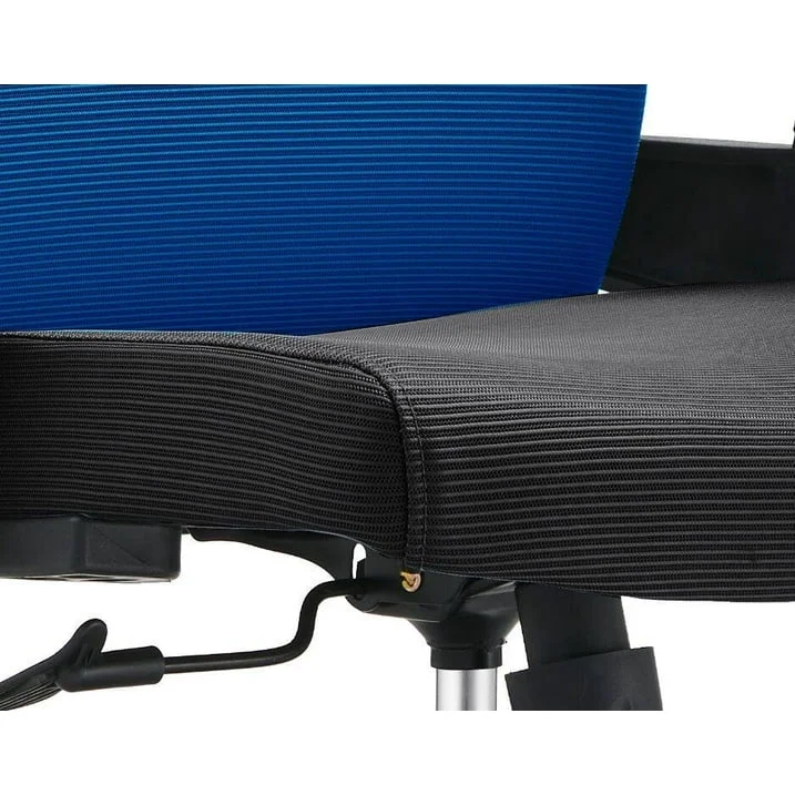 LeisureMod Brio Modern Office Chair Ergonomic Lumbar Support Computer Chair Adjustable Desk Chair with 360 Degree Swivel and Tilt in Blue