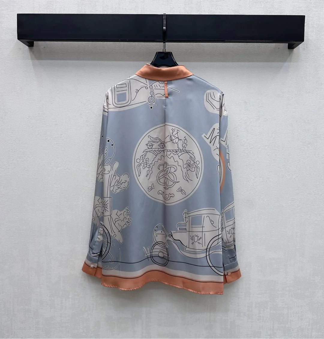 26NEW Silk Printed Long-Sleeve Shirt