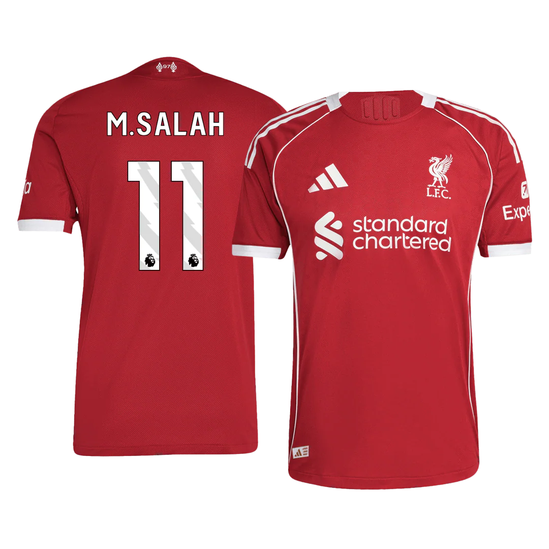 M.SALAH #11 Liverpool Home Player Version Soccer Jersey 2025/26