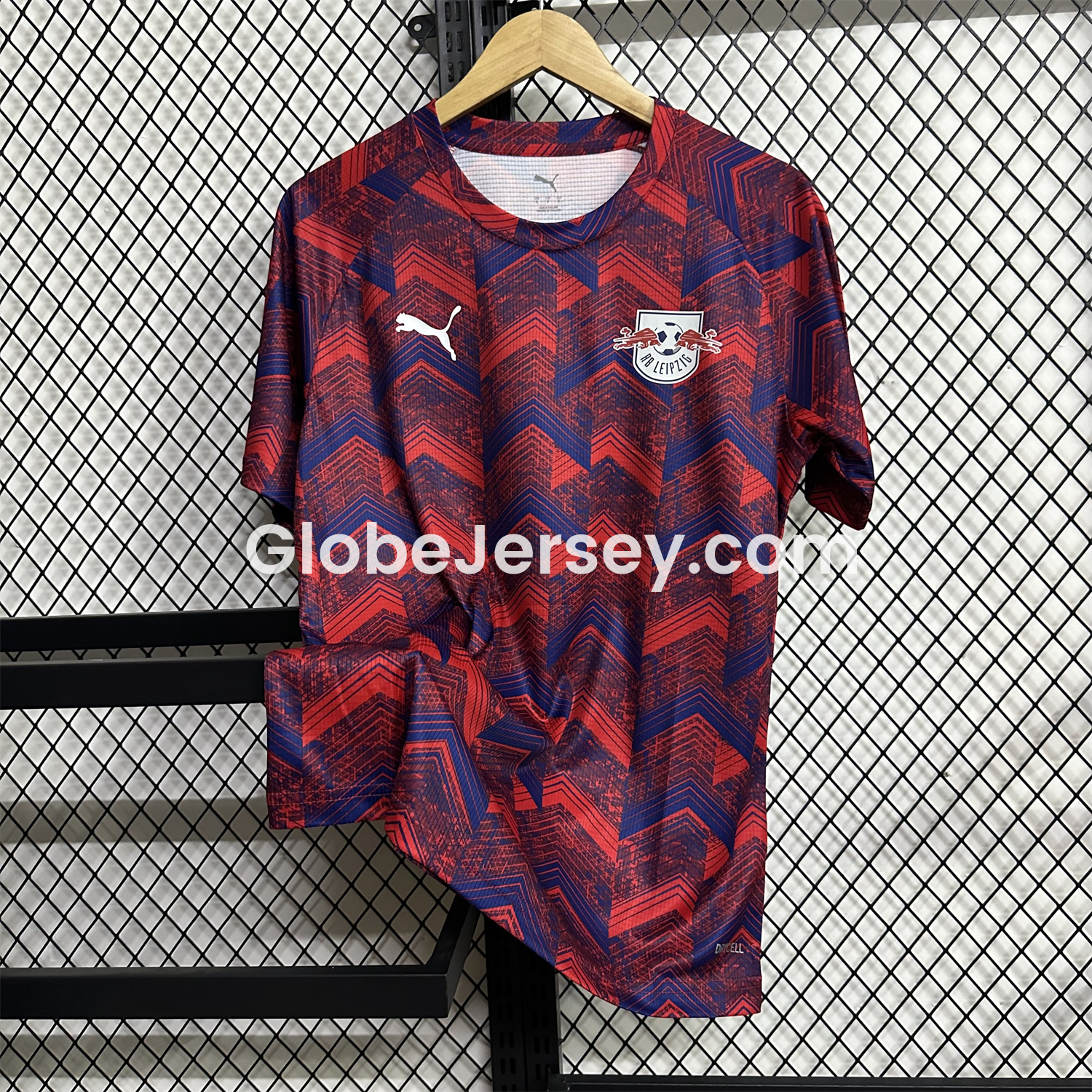 RB Leipzig 25-26 Pre-Match Red Blue Training Jersey - Fans Version
