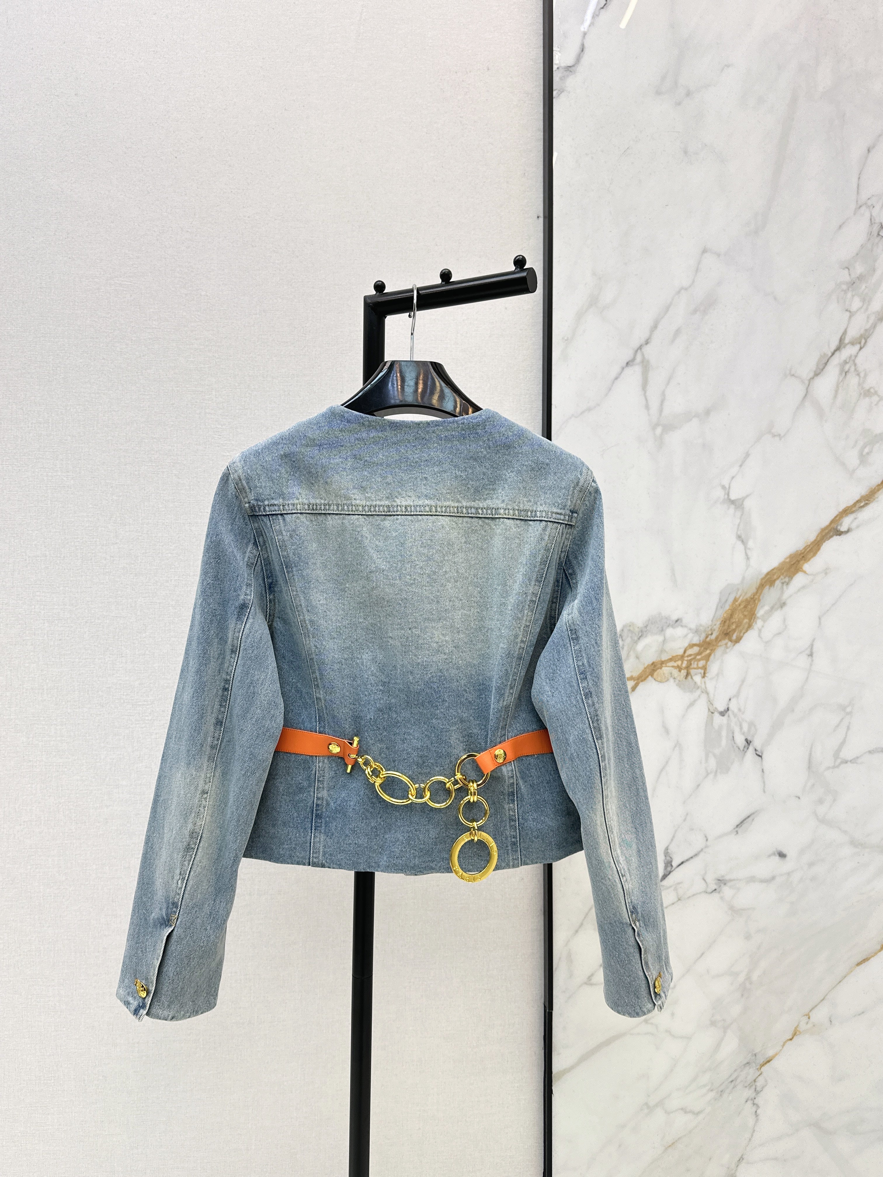 26SS New Distressed Washed Denim Jacket
