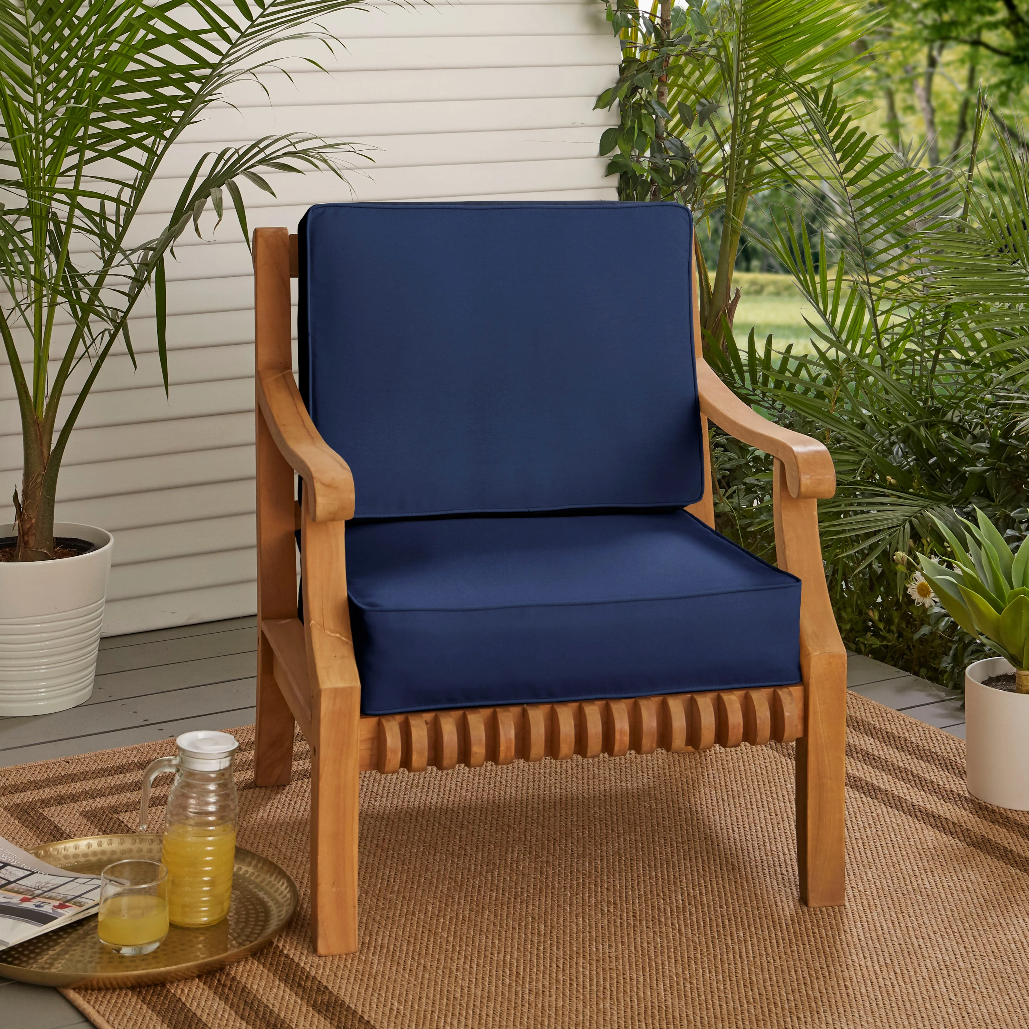 Mozaic Company Sunbrella Indoor/ Outdoor Corded Chair Cushion Set - 22