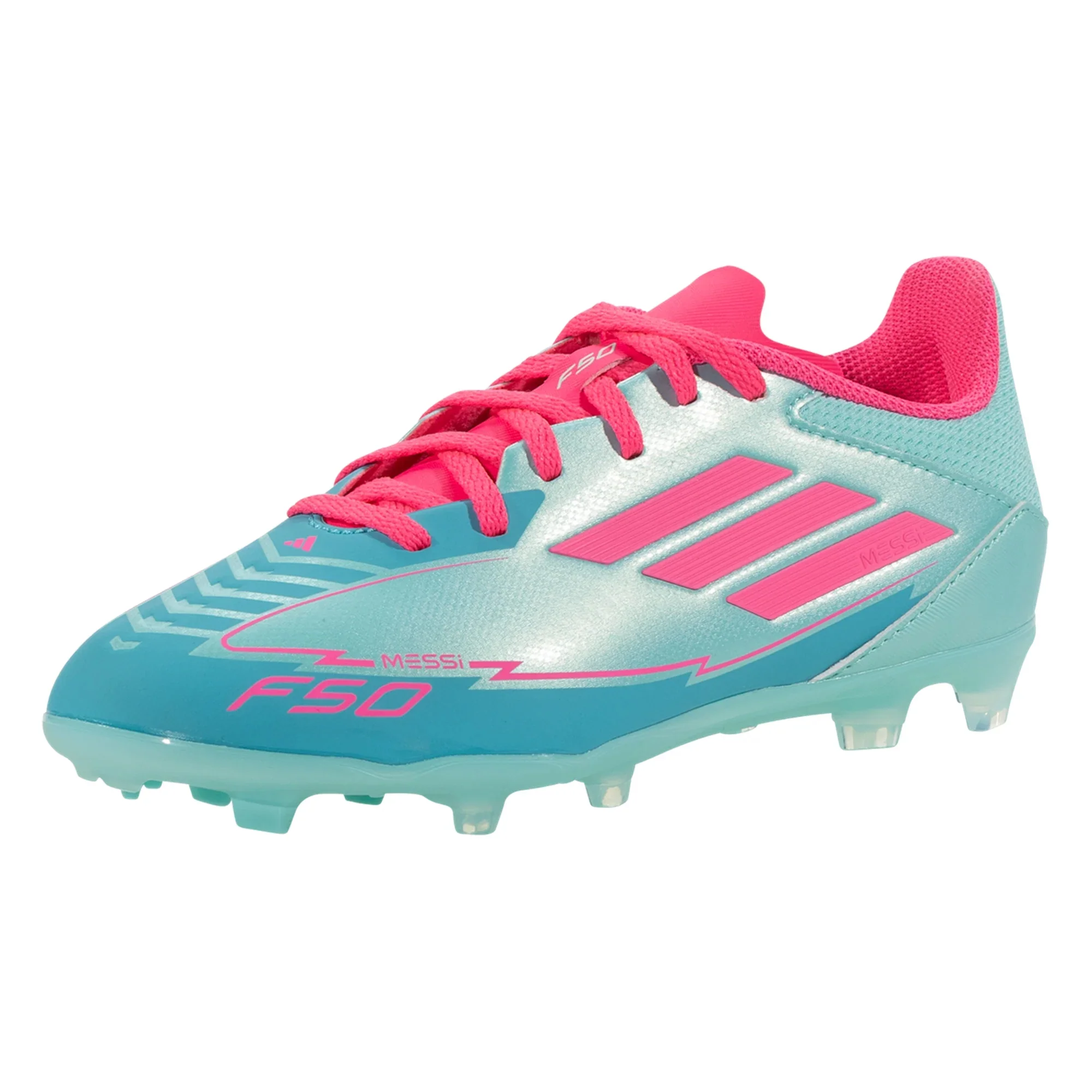 adidas Youth Jr. Messi F50 League FG/MG (Aqua/Lucid Pink)