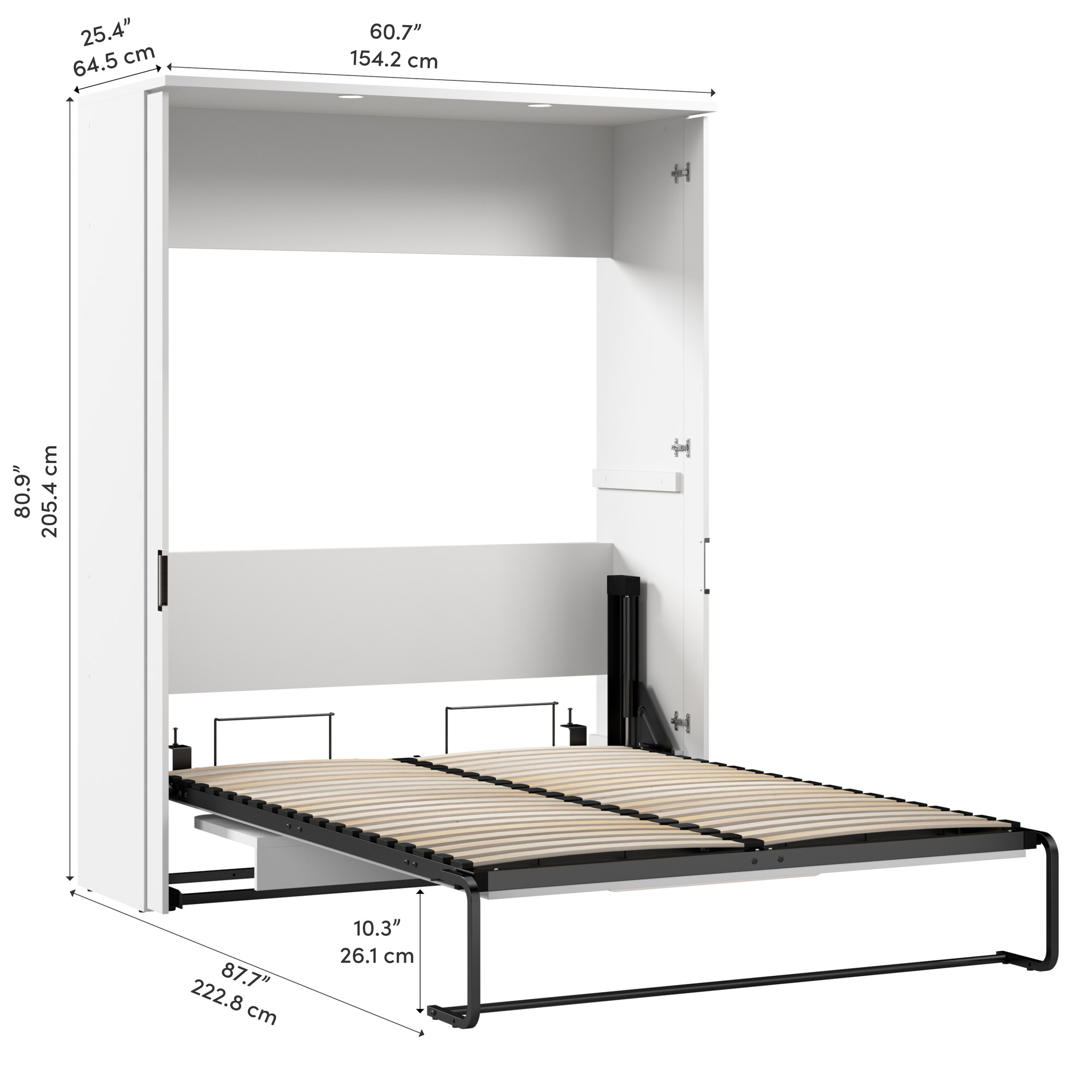 Lumina Full Murphy Bed with Desk