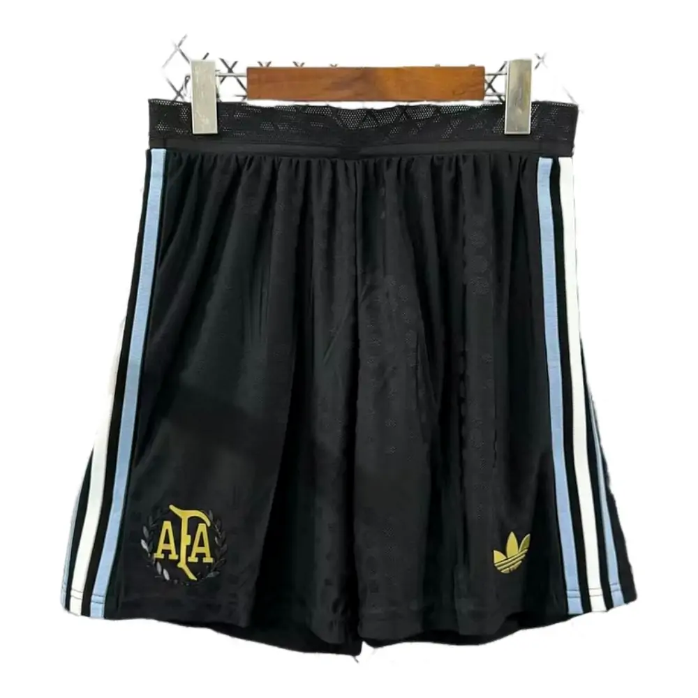 25-26 Argentina Black Pants Shorts - Fans Edition