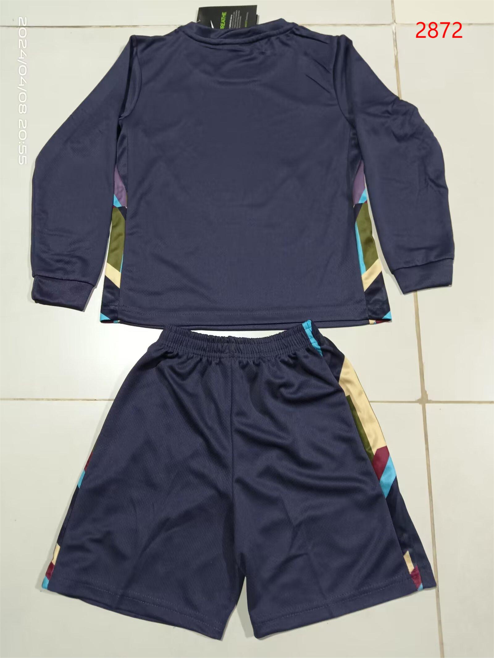 2024/25 England Away Long Sleeve Children's Jersey 1:1 Thai Quality - Fans Edition