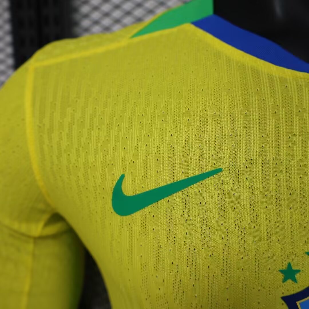2025-26-Brazil Home Long Sleeve-Player Edition