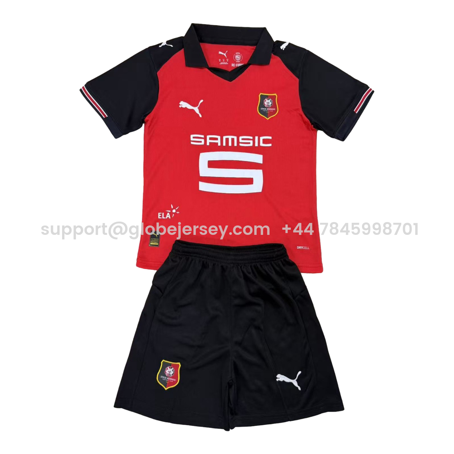 Stade Rennais 25-26 Home Men's Adult Jersey Set - Fans Version