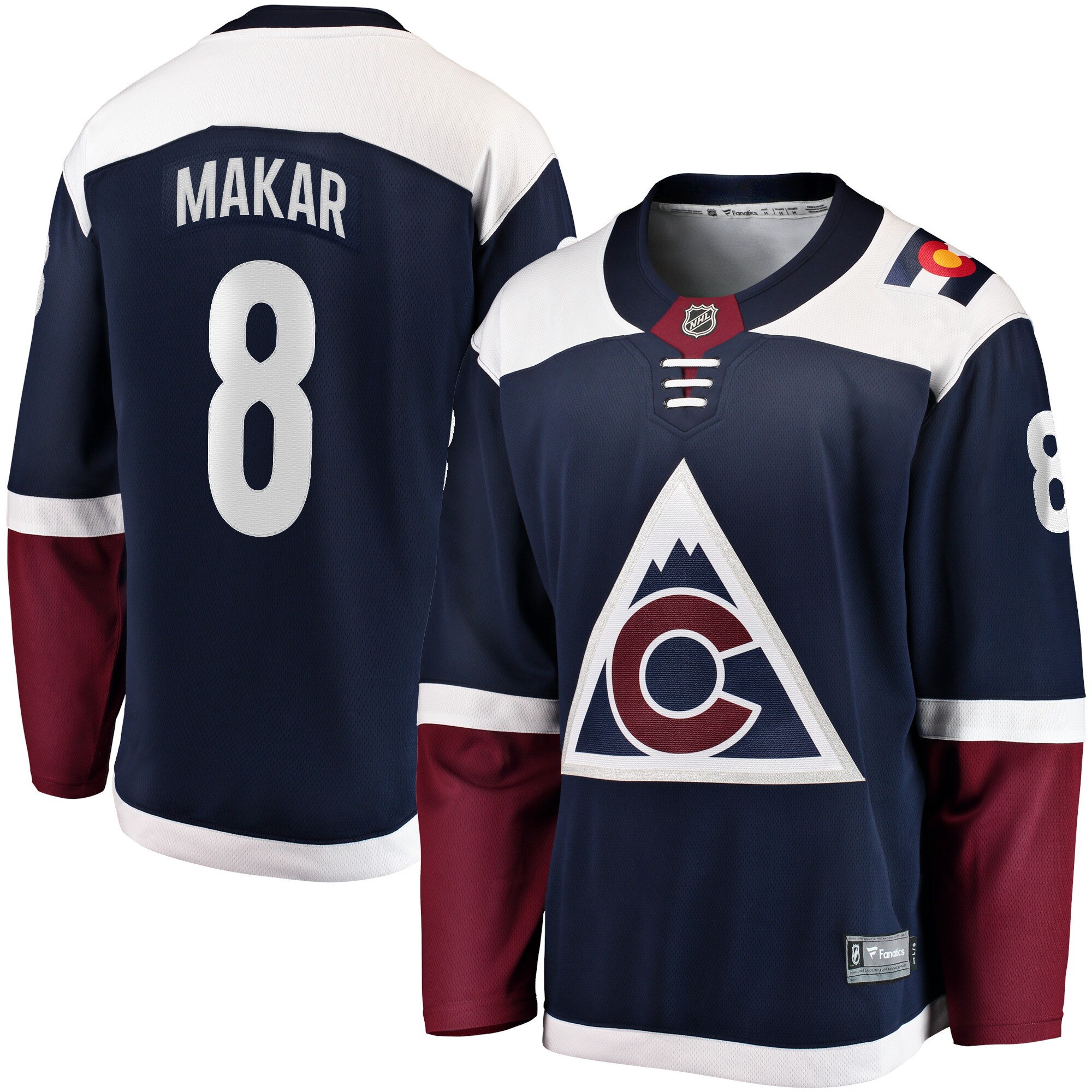 Cale Makar Colorado Avalanche Fanatics Alternate Premier Breakaway   Jersey – Navy