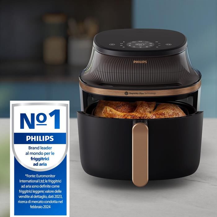 PHILIPS - Friggitrice aria AIRFRYER SERIE 3000 6.2L NA332/00-Nero