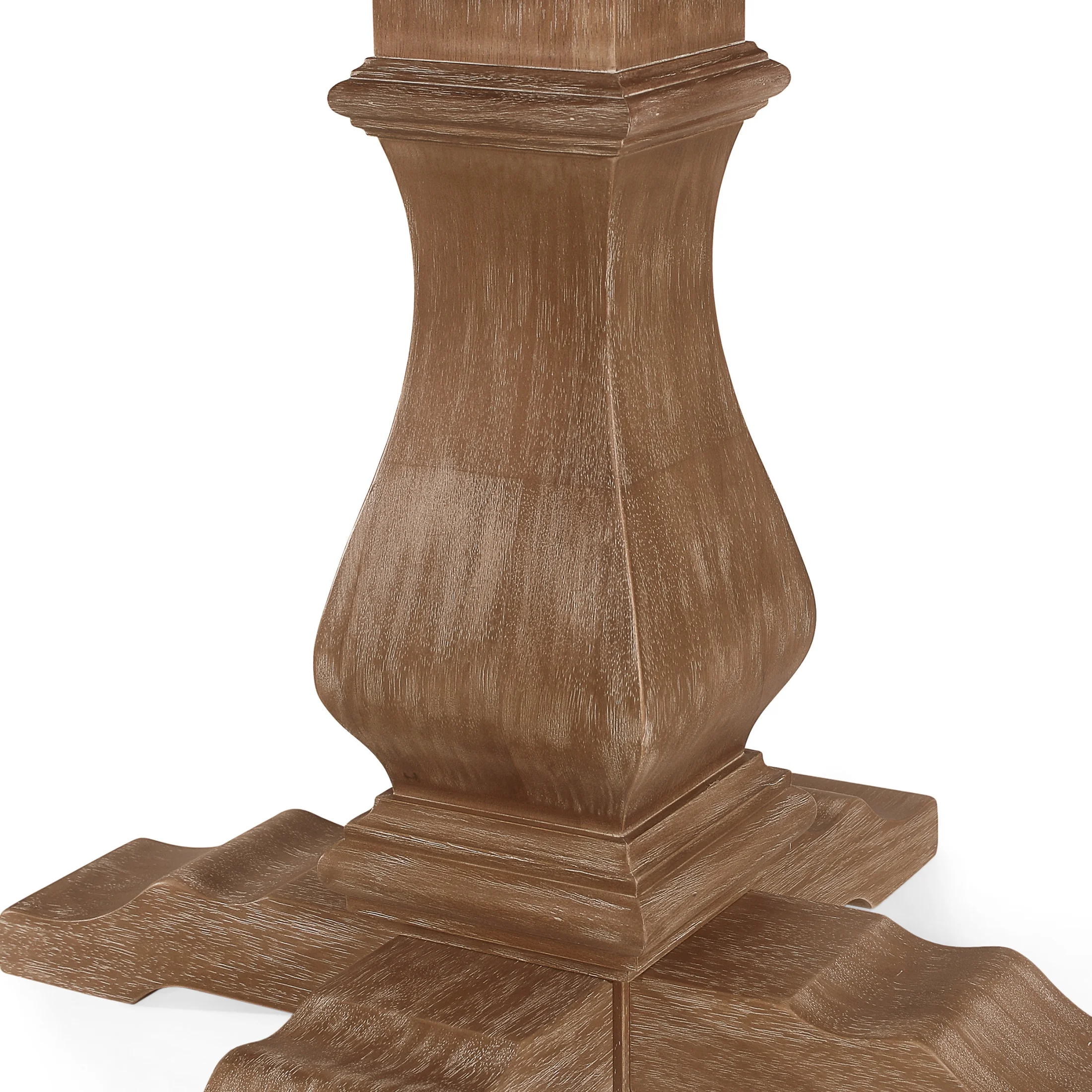 GDF Studio Rustic 5-Piece Dining Set with Expandable Table and Upholstered Chairs, Solid Wood Frame, Beige+Tan